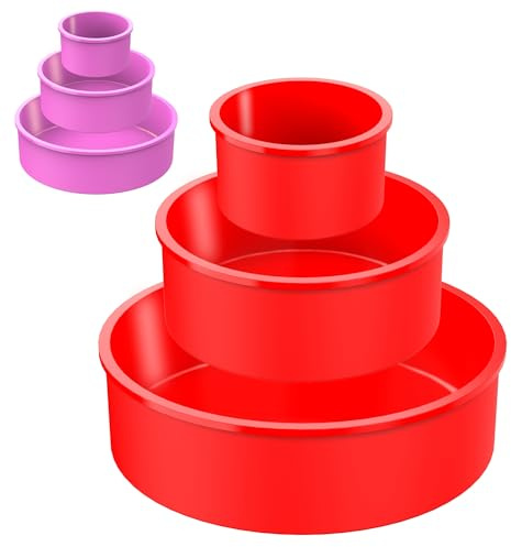 Stampi in Silicone 3Pcs | Stampo in Silicone per Dolci | Stampo Silicone Torta | Stampo Torta 20cm | Tortiera in Silicone per Dolci | Stampi Silicone Dolci | Stampis in Silicone Torte | Stampo Dolci