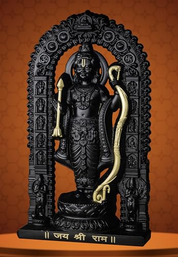 Artbiz Metal Collection Ram Lalla Murti | Lord Ram Idol for Home Temple | Ayodhya Shri Ram Statue | Metal Murti for Mandir, Office & Home Décor | Spiritual Gift Item