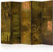 decomonkey Paravent Raumteiler Innen Mauer 225x172 cm 5 Teilig Beidseitig Room Divider Wall Raumteiler Stehend Trennwand Sichtschutz Spanische Wand Sichtschutzwand Wohnzimmer Holz Aufschrift