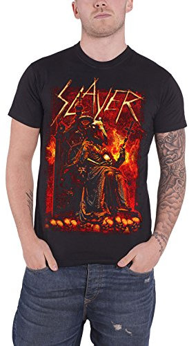 Slayer T Shirt Goat Skull Band Logo Nue offiziell Herren Schwarz XL