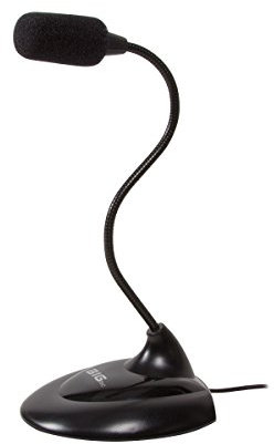 BIGtec Micrófono para micrófono, ordenador, portátil, smartphone, tablet, micrófono, soporte, micrófono, micrófono, mesa de oficina, estudio, juegos, VoIP, clavija de 3,5 mm, cuello flexible