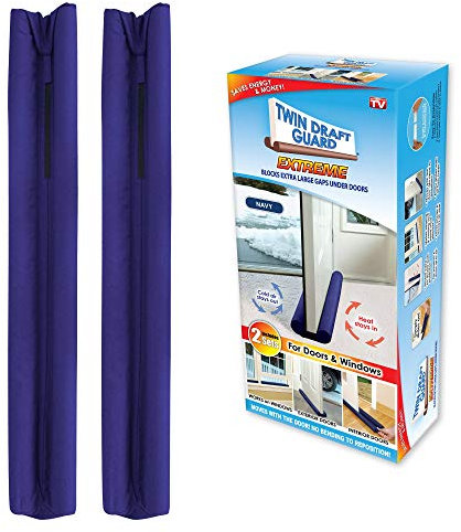 Twin Draft Guard 60228-DNA Energy Saving Under Door Stopper, Navy