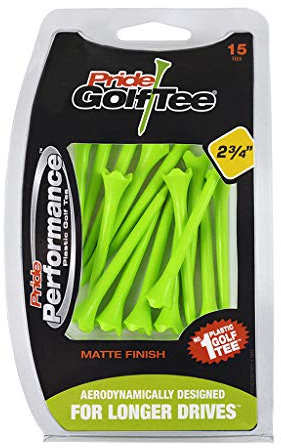 Pride Golf Tees 2 3/4 Green Pk Unisex Performance Golftees, matt, 7 cm, Grün, 15 Stück