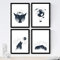 Nacnic Set von 4 Blättern Constellations, im A4-Format, Poster Papier 250 gr hohe Qualität. Frameless