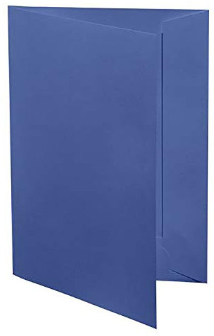 60 Stück Artoz Präsentationsmappen für DIN A4 - Royalblau - gerippter Karton - 220 g/m² - 220 x 310 mm - hochwertige Bewerbungsmappen