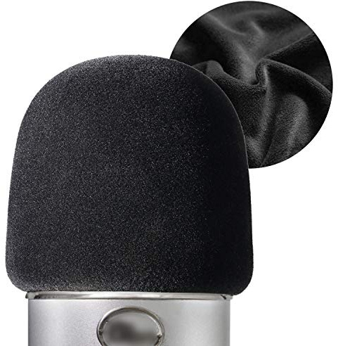 Youhares Pare-brise en mousse floquée pour Blue Yeti – Filtre anti-pop avec surface de flocage pour microphones à condensateur Blue Yeti, Yeti Pro