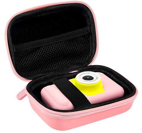 Leayjeen Kinderkamera Tasche Schutzhülle kompatibel mit ASTGMI/Gofunly/HiMont/Gofunly/arnssien/Fulkeley/GREENKINDER, Weihnachten Geb urtstag Geschenke für Jungen und Mädchen(nur Hülle) Rosa