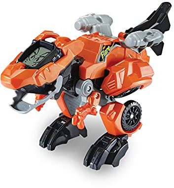 VTech Switch & Go Dinos Flare The T-Rex, Orange, 9.8 x 21.5 x 13.4 cm | Switch from T-Rex to fast car, with dinosaur facts, phrases and exciting sound effects. Ages 3-8