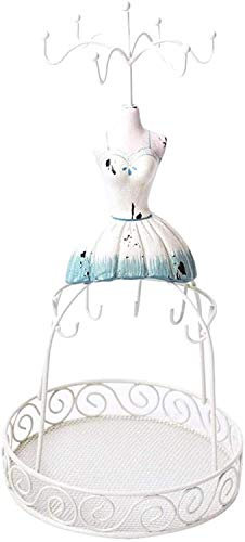 Schaufensterpuppe Weiblich Büste Torso Schmuck Display Weißmetall Drahtrahmen Vintage Schaufensterpuppe Ständer für Armbänder Halsketten Ohrringe Modenschau QAF210625