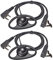 HYSHIKRA Auricular Walkie Talkie en Forma de D con micrófono Pinganillo Compatible con Baofeng UV-5R UV-5RA 888S Kenwood HYT Radio bidireccional de 2 Pines (2 Piezas)