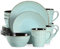 vancasso PLUVO Embossed Dinner Set, Stoneware Vintage Look Green Dinnerware Tableware, 16 Pieces Dinner Service Set for 4, Include Dinner Plate, Dessert Plate, Cereal Bowl and Mug