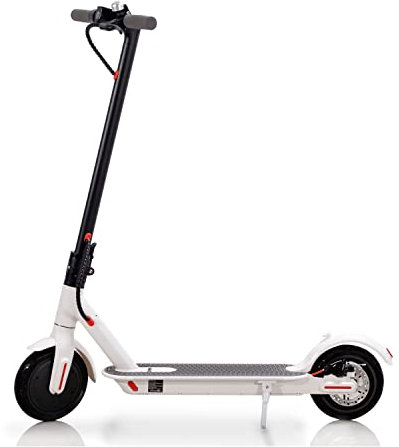 Elektro Scooter 20 Km/h E Scooter 350W, 30 Km Lange Reichweite, Faltbarer Elektroroller mit App inkl Sperr und Cruise-Modus, 8,5 Zoll Wabenreifen E Roller für Erwachsene bis 100kg (Weiß)