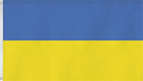 Fahne mit Messingösen 90 x 150, 150 x 250 oder 300 x 500 cm wählbar Farbe Ukraine Größe 150 x 250
