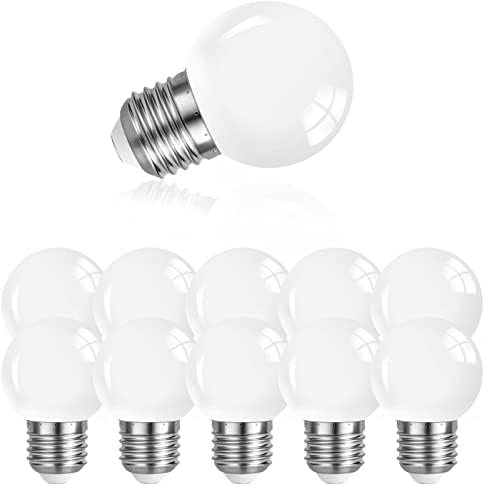 Belaufe LED Birnen E27 3W, Glühbirne E27 Warmweiß 3000 Kelvin Mini Globe Glühlampen,155Lumen, Lampe E27 für Innen und Außen Bereich Urlaub Party Dekoration,Nicht Dimmbar,10er Pack