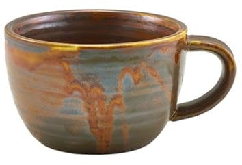Genware Terra Porcelain, Rustic Copper, Coffee Cup, 285ml, CUP-PRC28, Pack of 6