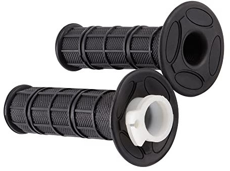 GOOFIT 7/8 22mm Schwarz Einschließlich Gasbeschleunigungsrohr CNC Motorrad Griffe Lenkergriffe Handlebar Grips Motocross Lenker Ersatz für 50cc-250cc Dirtbike Go Karts Atvs Most Scooters Pitbike