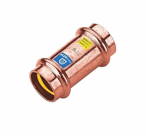 Sanpro CUPRESSK Pressfitting rame frizione – Manicotto, misura V 15 (pressfitting rame gas acqua potabile riscaldamento sanitario raccordi tubo in rame)
