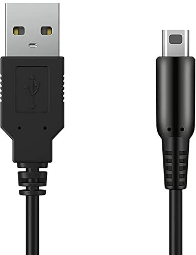 CABLEPELADO Cavo di Ricarica USB per Nintendo 3DS XL/New 3DS/2DS XL/DSi | Compatibile Con Vari Modelli | 1,20 Metri | Nero