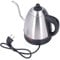 Tyenaza Hervidor Eléctrico de Cuello de Cisne de 1,2 L, Hervidor de Calor EléCtrico de Acero Inoxidable 1.2L Mango Antideslizante con Base de CalefaccióN, para Verter Sobre Café, Agua Caliente(Plata)