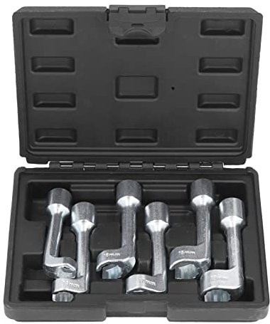 Leitungsschlüssel Satz 6 Stück Diesel Injektor Steckschlüsseleinsatz 1/2 Zoll Offener Ring Steckschlüssel Spezial Schlüssel für Diesel Kraftstoffleitung Einspritzleitungen Werkzeug 12/14/16/17/18/19mm