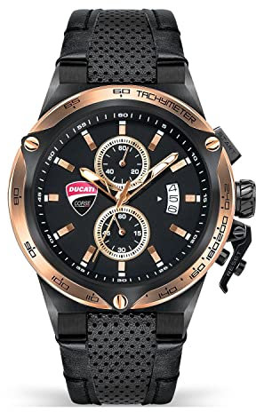 Ducati Unisex Analog Quarz Uhr mit Leder Armband DTWGC2019103