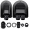 VooGenzek 2 PCS Cable Entry Gland Solar Double Holes + Single Port, Solar Cable Gland Waterproof Housing, for Solar Panels, Motorhomes, Caravans, Boats, for Cable 6-12mm (Black)