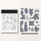 EBbels Stamps and Cutting Dies for Card Making, Transparente Metal Stempel Und Stanzen Set, DIY Scrapbooking Arts Crafts Stamping Handkonto-Dekor Für Weihnachten, Halloween (6)