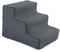 Gralara Scale per cani Rampa Scaletta per cani Gradini per animali domestici Copertura lavabile in lavatrice Gradini per cani Comodo antiscivolo Versatile, S 3 gradini grigio scuro