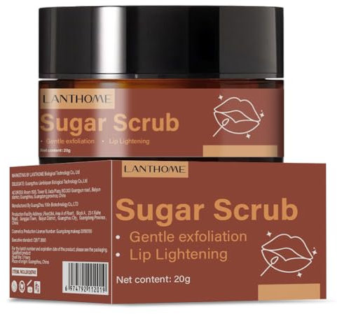 Sugar Lip Scrub - Gentle Lip Care Lip Exfoliator & Moisturizer - Exfoliating Lip Scrubber for Dry Lips