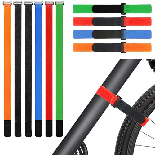 Correas para Portabicicletas, Paquete de 10 Correas Estabilizadoras Ajustables para Bicicletas, Correas Estabilizadoras para Bicicletas, Estabilizador Ajustable para Sujetar y Atar Bicicletas