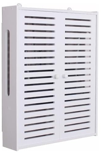 WiFi Router inalámbrico Caja de Almacenamiento,Caja Oculta del Enrutador,Soporte De Estante De Caja Router Wifi,Caja de Cable Plus Alambre Soporte Pared Enchufe Tablero Estante,8 tamañ(Size:45*52cm)