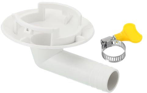 PATIKIL Conector de Manguera de Desagüe para Aire Acondicionado de 42mm, 1 Pieza, Conector Universal con Abrazadera, Estilo Blanco 1