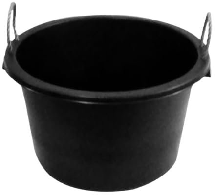 NDHE 45L Rope Bucket Black Heavy Duty Plasterers tub Mixing Cement Muck Water Storage Bucket | Made In UK