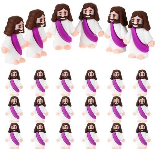 Jesus-Spielzeug-Figuren, Niedliche -Kreativ-Osterdekorationen, 24 Stück Osterr-Jesus-Spielzeug, Jesus-Figur, Sonntagsschul-Bastelarbeiten, Dekorative Ostereier-Füller Für Christliche Schule, Taufe