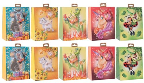 Laro Jumbo Geschenktüten 10-100 Stk Jumbo Smile, Anzahl:20, Muster Tüten:Kinder Geburtstag Large