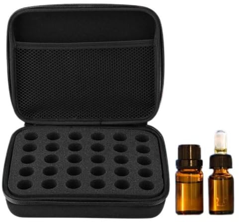 Tragetasche für ätherische Öle, Aufbewahrungstasche für ätherische Öle, Stoßfest, Reibungsfrei, für Flaschen 5 Ml, Reisen, Young Living (BLACK)