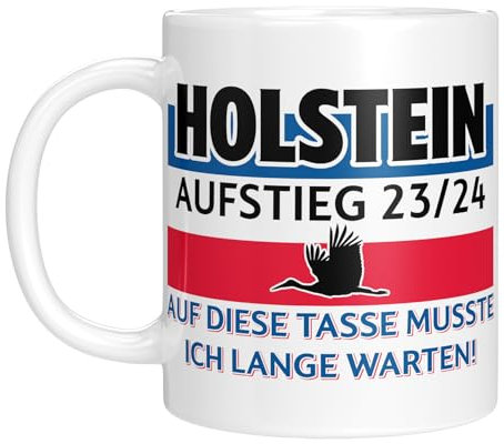 Kiel 1990 Tasse - Aufstieg 2024 - Fanartikel - Aufsteiger (Weiss)