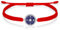 J.Endéar Kompass Armband für Damen Mädchen Silber 925, Schnur Seil Armband Handgemachte Marineblau Schmuck, Reise Abenteuer Graduierung Freundschaft Geschenk, Rot