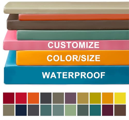 YFHT Outdoor Wasserdicht Bankauflage Benutzerdefinierte Sitzkissen für Gartenbank rutschfeste Bankkissen Sitzbankkissen Fensterbank Möbelkissen Stuhlkissen Bankpolster für Bank Schaukeln (Dicke 15CM)