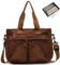 Tokeya Handtasche Damen, Cord Damen Umhängetasche Mittelgroß Tote Bag Tasche mit Mehrere Taschenfach, Kord Crossbody Bag Frauen Shopper Schultertasche Damen für Arbeit Büro Reisen Einkaufen, Braun