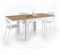MOBILI FIVER, Eldorado Quadratischer ausziehbarer Tisch, 90 x 180 x 90 cm, rustikales Holz und weiße Esche, für 4-8 Personen, Esszimmer und Küche, hergestellt in Italien
