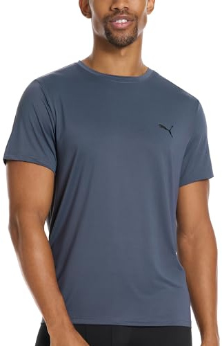 Puma Men's 360 Cool Mesh Crew Neck Tee Shirt, Grey, Medium