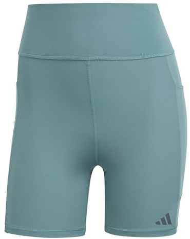 adidas Women's Own The Run Short Leggings, Preloved Teal, M 6 inch