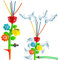 alles-meine.de GmbH Garten Wasserblume - mit Wackelschläuchen - inkl. Name - 360 Grad - Spritzblume - Wasserspielzeug für den Wasserschlauch - Sprinkler Blüte Blumen - Wasserspie..
