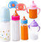 KYEQATY Babypuppenzubehör Babypuppenflaschen Set mit Schnuller magische Babyflaschen für Puppen mit verschwundenem Milch- oder Saft -Simulation Puppenzubehör Geschenk für Kinder