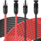 Cable Solar 4mm² 5M con Conectores – Cable de Extensión Solar Impermeable IP67 – Alargador Cable Solar Rojo y Negro – Cable Fotovoltaico 4mm² para Placa Solar, Inversor y Regulador