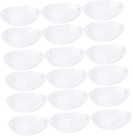 DIYEAH 18 Pcs Poignée coquille poignée de tirage en demi-cercle boutons de tiroir en demi-cercle bouton de tirage vintage poignée de porte en demi-cercle blanche