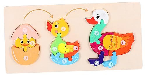 Warmhm 1 Satz Holzpuzzle für Lernspielzeug Kreativität und Farberkennung für Frühe Bildung und Spielspaß für Kleinkinder Ab Jahren aus Hochwertigem Holz Gefertigt