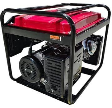 Generador de gasolina de 5000 W, portátil, de alta potencia, con regulador de voltaje automático, 220 V, 5 kW, con autoexcitación escobillada y refrigeración por aire forzado for uso doméstico e indus