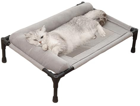 Générique Hochbett für Hunde, kühlend, atmungsaktiv, für den Außenbereich, Abnehmbarer Korb für Zuhause, Wohnzimmer, Schlafzimmer, Terrasse, Haus, Outdoor, Welpen, Katzen, Kaninchen, Senior